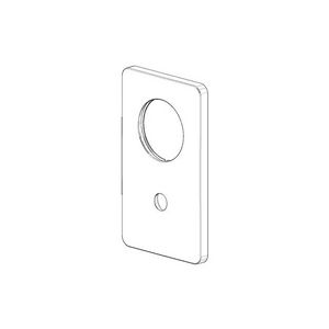 Rozet v. badkuip 150x90x9,5mm chr