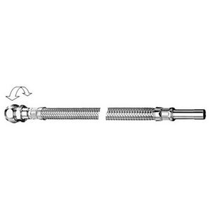 Flexibele aansluitslang CLEAN-FLEX-S 150mm 3/8" wartel (10mm knel) x spie 10mm chroom
