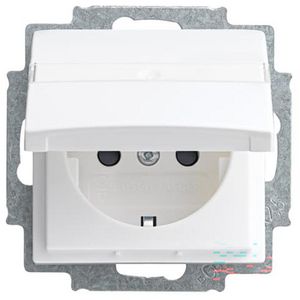 Tekstwandcontactdoos ra kv kd Centraalplaat inb SI-B-alpinwit (20 EUKNB-914)