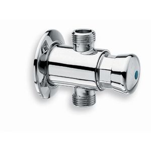 Opbouwdouchekraan chroom met roset boven/onderaansluiting ze