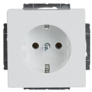 Wandcontactdoos randaarde Centraalplaat inbouw s-studiowit (20 EUCR-84-503)