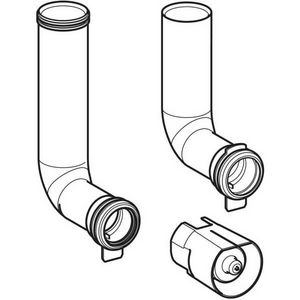Spoelbochtset voor Duofix tot breedte 42.5 cm