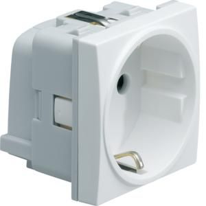 Systo contactdoos steekklem enkelvoudig wit adapterraam GBMAR5045