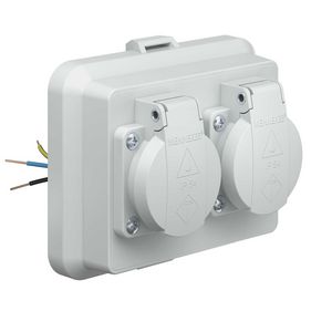 Deksel tweevoudige contactdoos AK2-C2 IP54