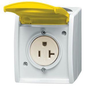 Tekstwandcontactdoos kd Nema 20A/125V opb IP44 ocean (3016 EWN-53)