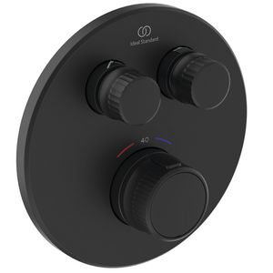 Douchethermo. 2 functies rond (afbouwdeel) silk black Ceratherm Nav