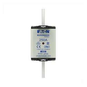 Zekering laagsp. 250A AC 400V NH03 gL/gG dubbele mel VVE=3
