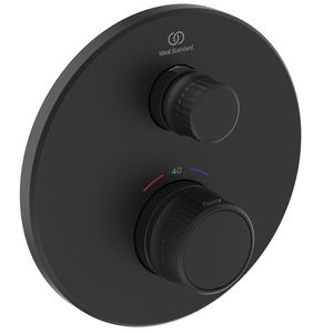 Douchethermo. 1 functie rond (afbouwdeel) silk black Ceratherm Navig