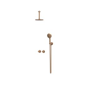 Afbouwdeel regendouche IVY combiset Bond 3 inbouwthermostaat symmetry gebor. mat koper CSB3EXGKBDBA excl. inbouwbox