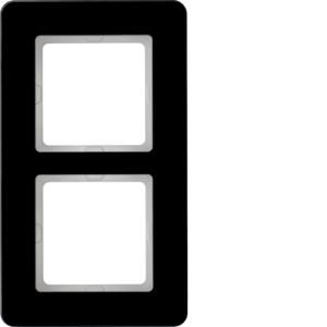 Afdekraam 2-v berker Q.7 Glas zwart
