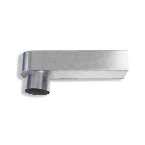 Zinken HWA stadsuitloop 80mm-60x100mm lengte 33cm