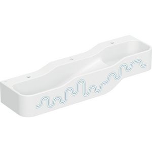 Kinder wastafel Bambini 3 kraangaten aflopend L B140 Blauwe belijning
