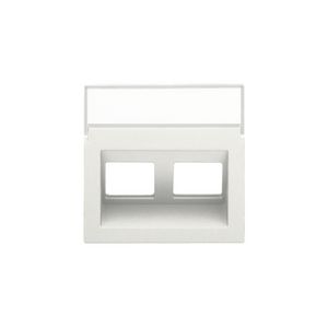 Centraalplaat data 2x RJ schuine uitgang white