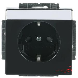Tekstwandcontactdoos ra kv Centraalplaat inb f-matzwart (20 EUCNB-885)