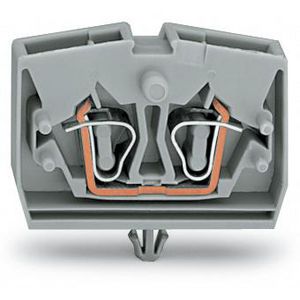 2-draads klem z. drukknop +klikvoetje grijs 264-311 VVE=100