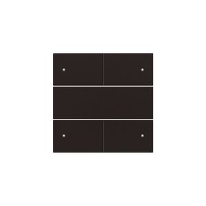 Afwerkingsset 4-voudige pot.vrij knop 24V Led d.brown