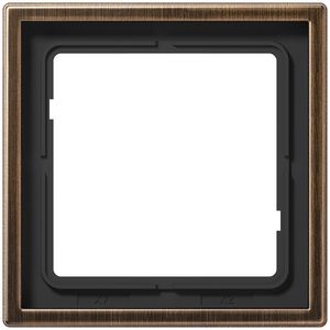 Afdekraam 1-voudig LS messing antiek