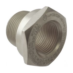 Adapter ATEX, messing vernikkeld PG36 naar M20