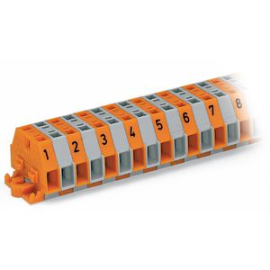 2-draads klemmenstrook z.drukknop+bev.flens 260-410 VVE=25