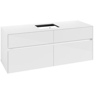 Wastafelonderkast Collaro 1400x548x500mm Glossy White C13100DH