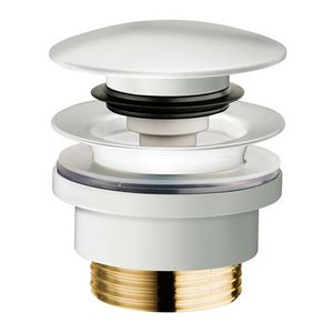 Wastafelafvoerplug Push Open UD425 1.1/4" mat wit RAL9016 univ. Ø63mm / 5-55mm