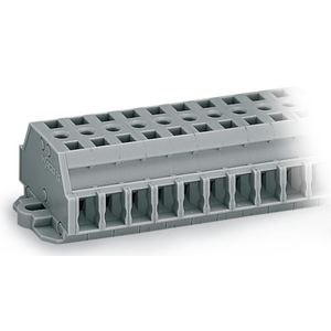 2-draads klemmenstrook z.drukknop+bev.flens 261-422 VVE=100