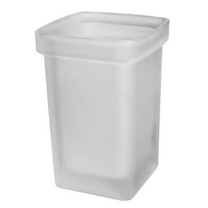 Inzet toiletborstelgarnituur gesatineerd kristalglas (S0515)