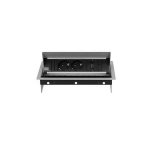 CONI 2x 230V RA 1x HDMI 0,2m GST o.g. zilvergrijs