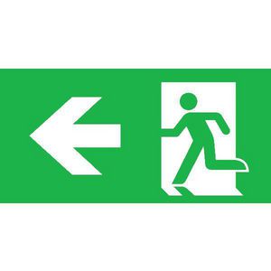 Pictogram noodverlichting inlegvel links n7010