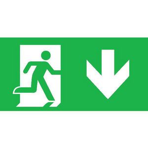 Pictogram noodverlichting inlegvel onder n7010