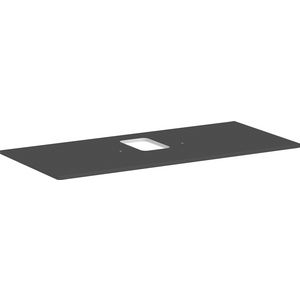 Console / wastafelblad 1180x550mm Diamond Matt Grey met middenuitsparing tbv waskom met kraangat Xelu Q 54122910