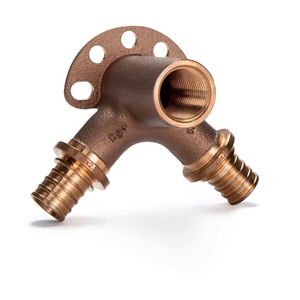 Muurplaat doorstromend 90° hoog RAUTITAN RX+ schuif 20x1/2"bn.dr.