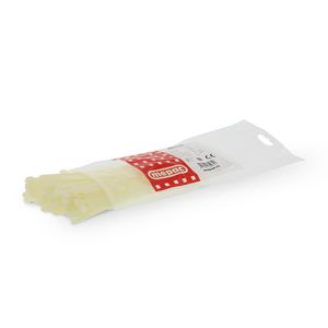 Zak a 100st. trekbandjes met label 200X4,8mm Neutraal