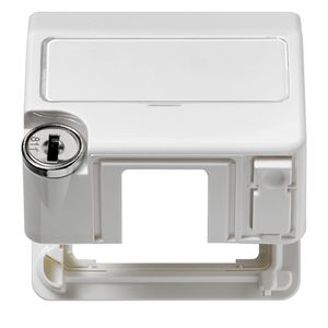Data-aansl.kap CD500 a.wit m.slot&klapd.