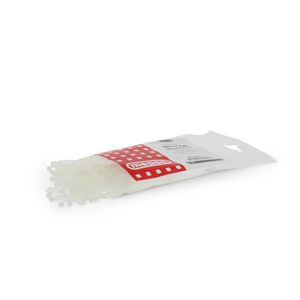Zak a 100st. trekbandjes met label 100X2,5mm Neutraal