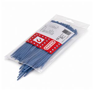 Zak a 100st. trekbandjes magn. detecteerbaar 100X2,5mm blauw