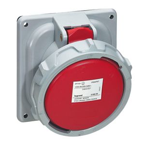 Inbouw Wandcontactdoos 400V 125A 4P+A IP67 kunstst. rood 17