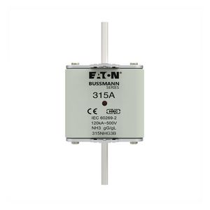 Zekering laagsp. 315A AC 500V NH3 gL/gG dubbele meld VVE=3