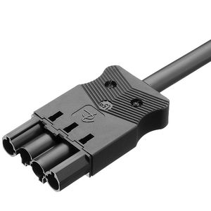 Aansluitsnoer male 4-polig 1,5mm² 200cm zwart Eca