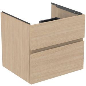 Wastafelmeubel 600x505x550mm white oak 2 laden Finesse