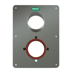 Muurplaat 2-gats mond RVS Ø80-80mm