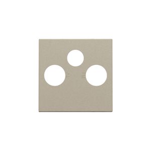 Afwerkingsset 2 enkelvoudige coaxaans. TV/FM/Satt. champagne