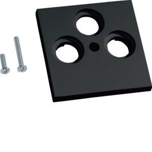 Centraaldeel 55mm cai/satelliet 3-voudig hal.vrij zwart