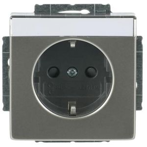 Tekstwandcontactdoos ra kv Centraalplaat inb pure-rvs (20 EUCNB-866)