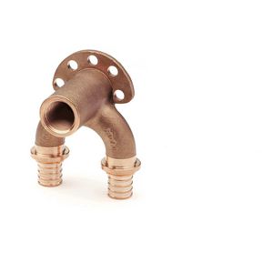 Muurplaat doorstromend laag RAUTITAN RX+ schuif 16/16x1/2"bn.dr.