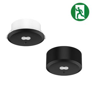 Noodverlichting Downlight 3W ø140mm auto test zwart