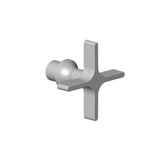 Greep v. 2-weg/3-weg omst. neutraal 72x55mm Champagne