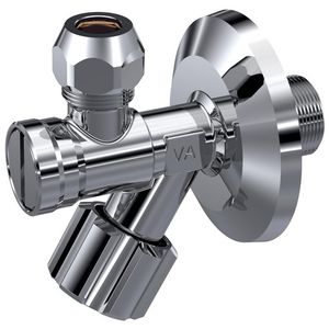 Hoekstopkraan met filter 1/2"bt.x10mm knel chroom rozet