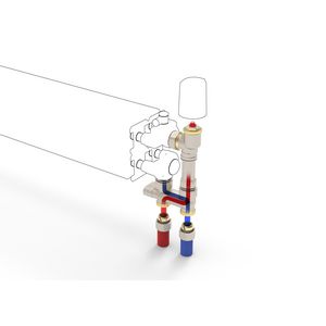 Aansluitset 186 ¾EC Fe/Cuø12/1 naar vloer