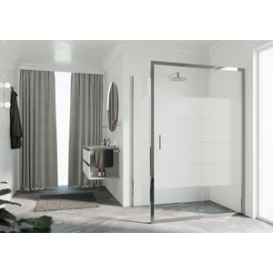 Deur Zeph 2.0 2P 114 Verst. 114-120 Cm Strip Motief Chroom